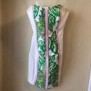 Lilly Pulitzer floral strapless dress